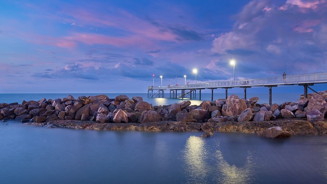 Darwin pier and water view